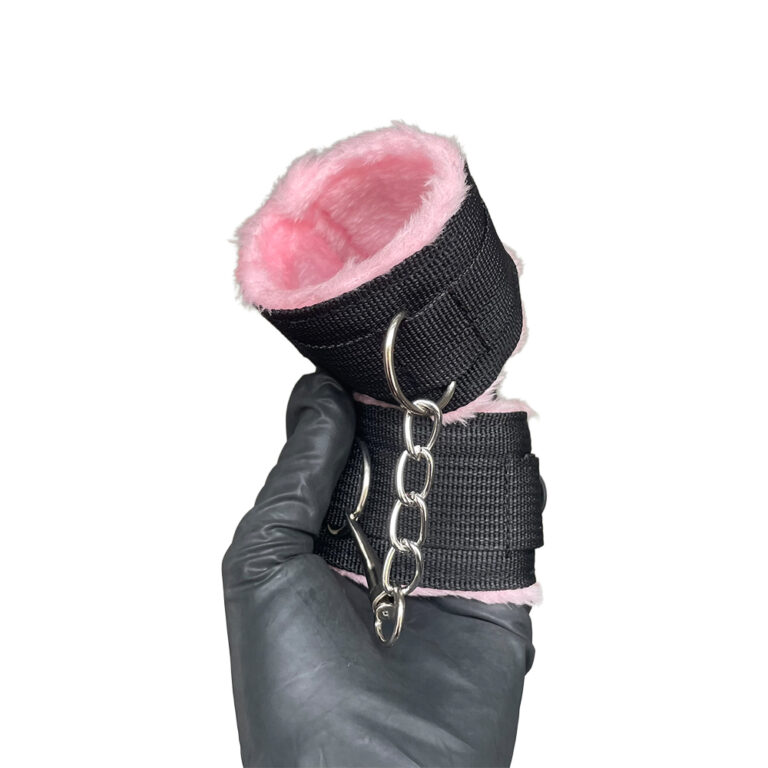 Kit Sado em Pelúcia com 9 itens Preto e Rosa - Imagem 31