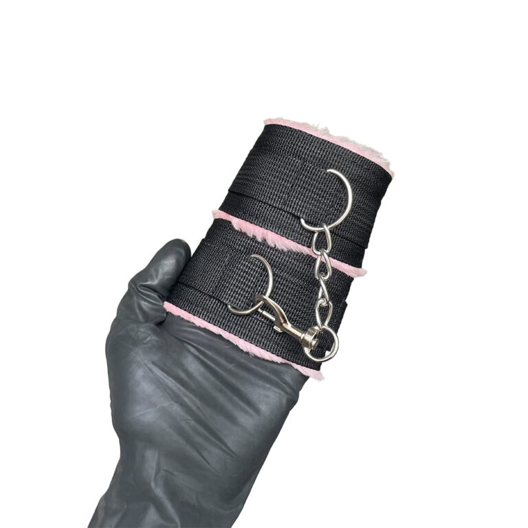 Kit Sado em Pelúcia com 9 itens Preto e Rosa - Imagem 33