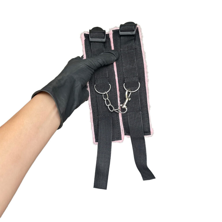 Kit Sado em Pelúcia com 9 itens Preto e Rosa - Imagem 34