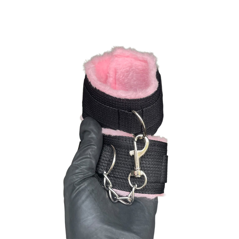 Kit Sado em Pelúcia com 9 itens Preto e Rosa - Imagem 12