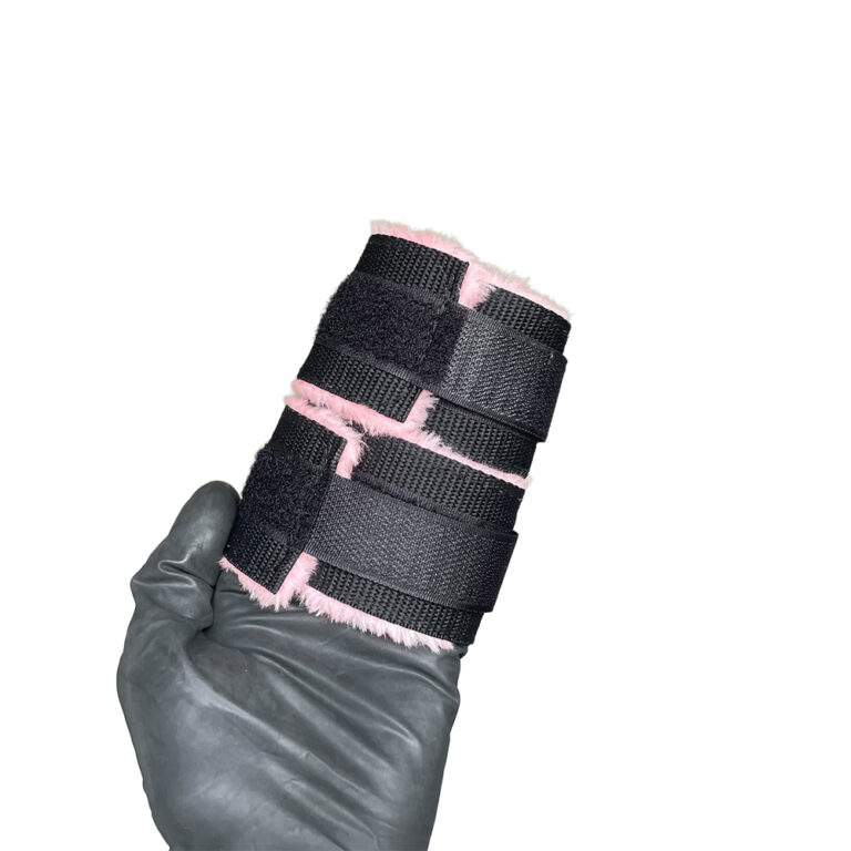Kit Sado em Pelúcia e Velcro com 6 itens Preto e Rosa - Imagem 5
