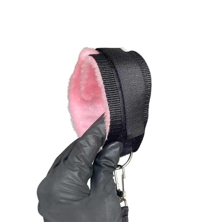 Kit Sado em Pelúcia e Velcro com 6 itens Preto e Rosa - Imagem 13