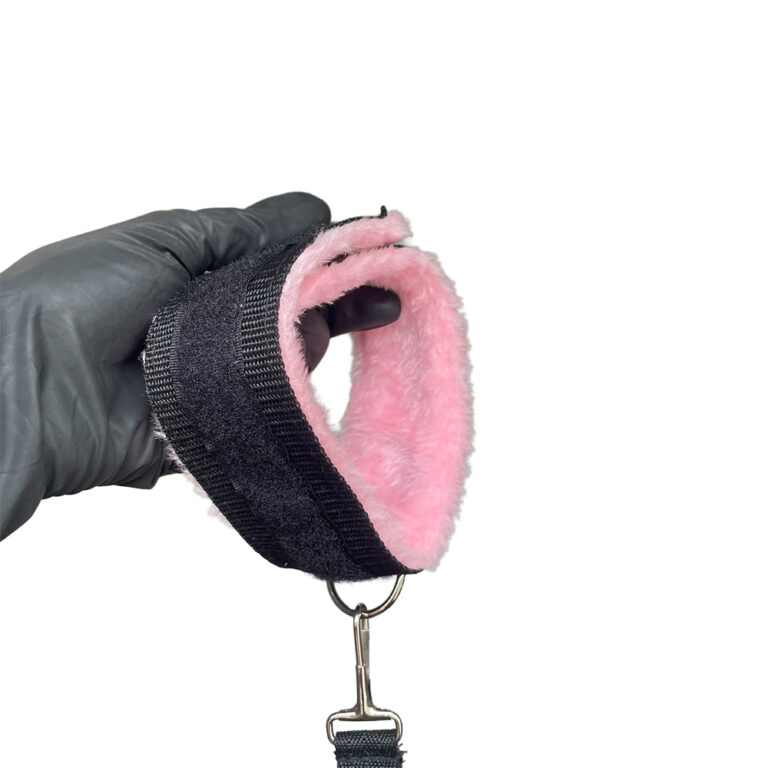 Kit Sado em Pelúcia e Velcro com 6 itens Preto e Rosa - Imagem 12