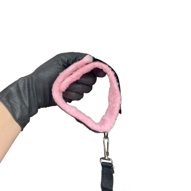 Kit Sado em Pelúcia e Velcro com 6 itens Preto e Rosa - Imagem 11