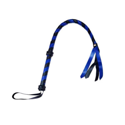 Chicote Trançado Azul e Preto 60cm