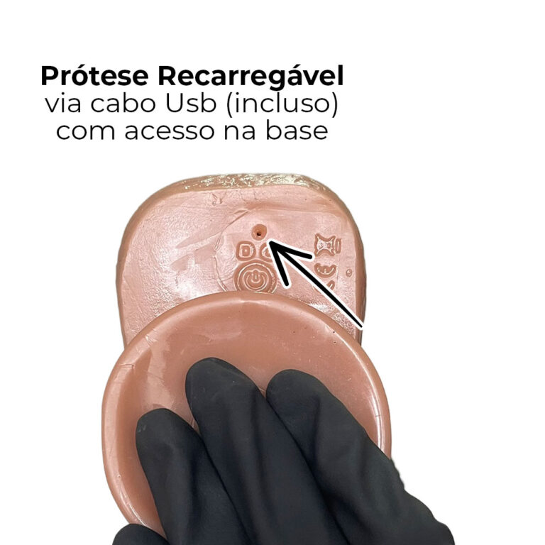 Pênis Grande 21cm x 3,5cm Recarregável com Vibração e estimulador de Clitóris com Controle Remoto Realista Cyberskin com Ventosa e Escroto - Imagem 16