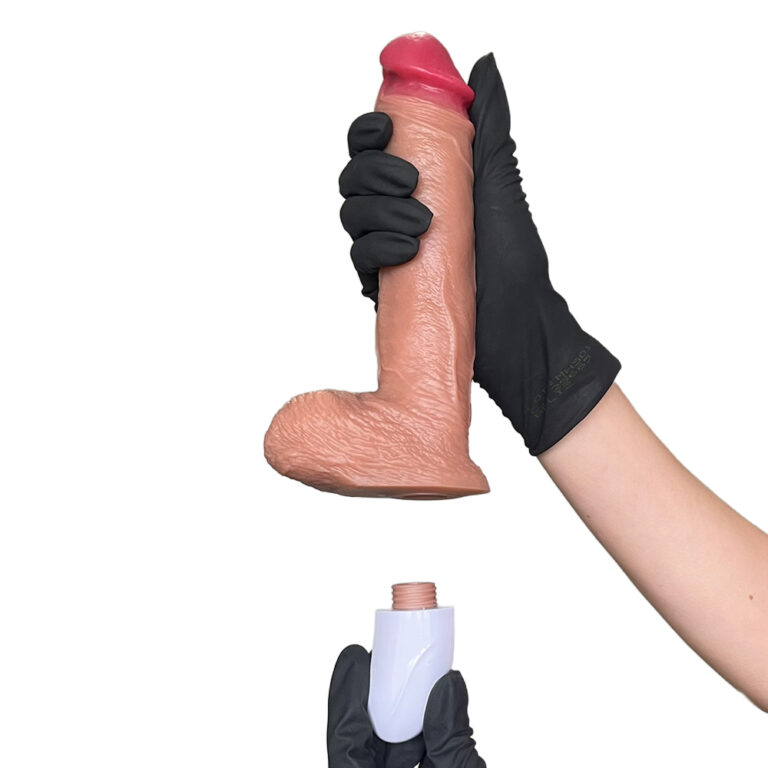 Pênis Grande 21,5cm x 4cm Recarregável com Vibração e Vai e Vem Controle por Aplicativo com Ventosa e Escroto - Imagem 8