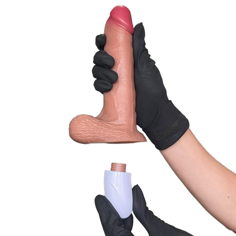 Pênis Grande 19cm x 4cm Recarregável com Vibração e Vai e Vem Controle por Aplicativo com Ventosa e Escroto - Imagem 8
