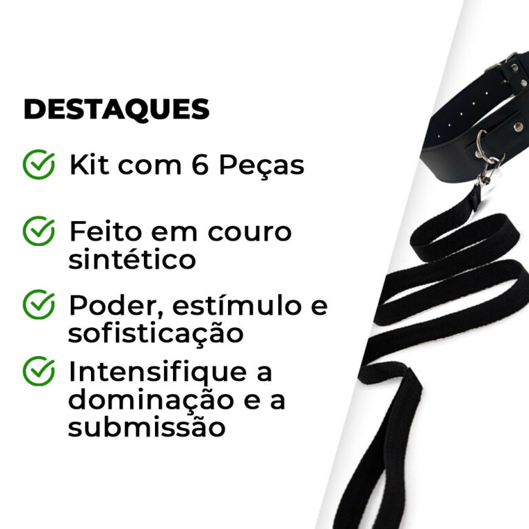 Kit Sado Iniciante com 6 itens Preto - Imagem 3