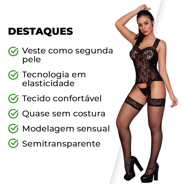 Macacão com Meia Arrastão - Imagem 3
