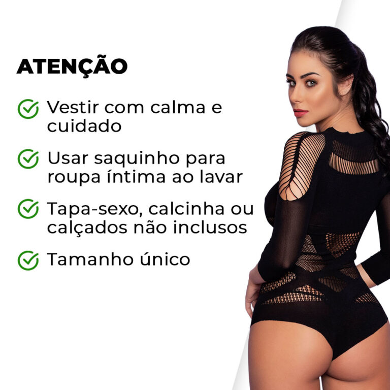 Body Sexy com Manga Longa - Imagem 6