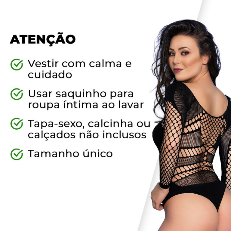 Body Arrastão com Mangas Longas - Imagem 6