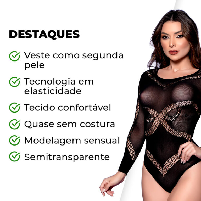 Body Luxo com Manga Longa - Imagem 3