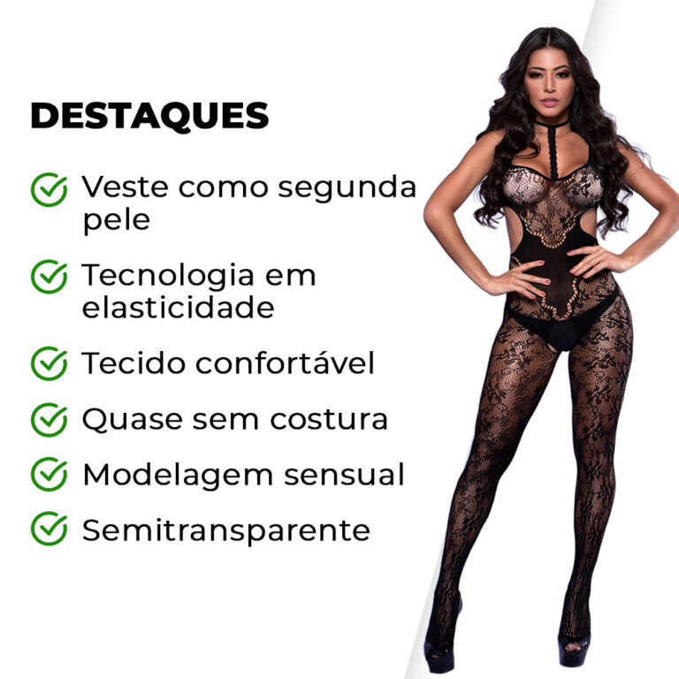 Macacão Sem Manga Sensual - Imagem 3