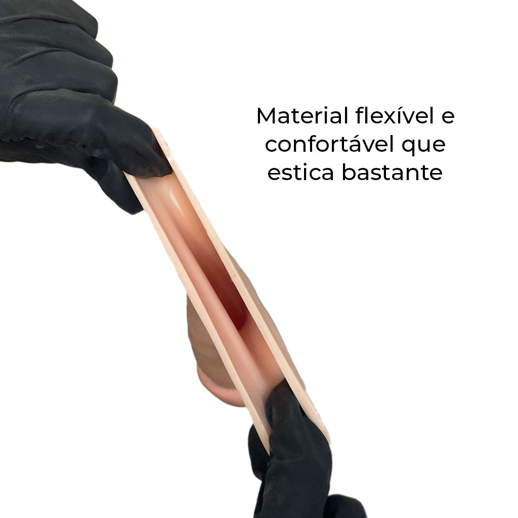 Capa Peniana 15cm x 4cm para Aumentar ou Engrossar o Pênis Bege - Imagem 5