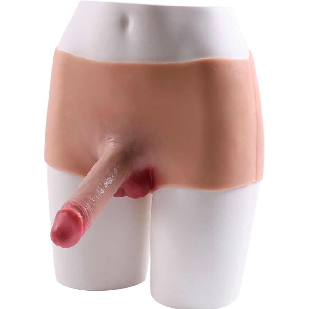 Cinta Peniana Segunda Pele em Silicone com Prótese Realista 17cm x 4,5cm - Imagem 17