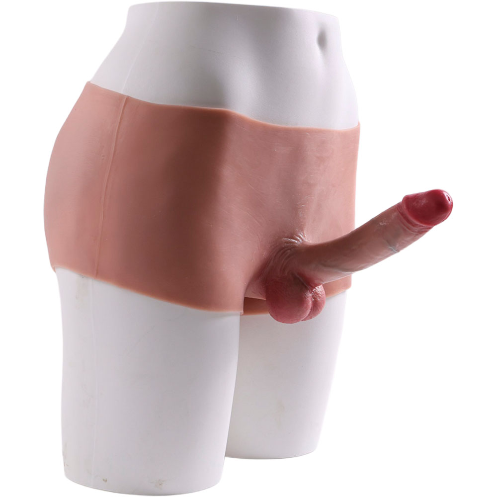 Cinta Peniana Segunda Pele em Silicone com Prótese Realista 17cm x 3,7cm - Imagem 9