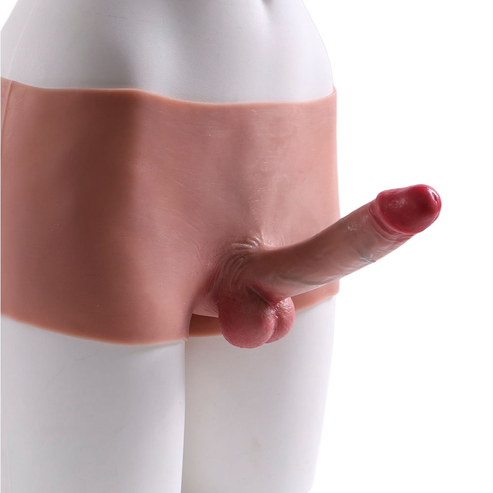 Cinta Peniana Segunda Pele em Silicone com Prótese Realista 17cm x 3,7cm - Imagem 10