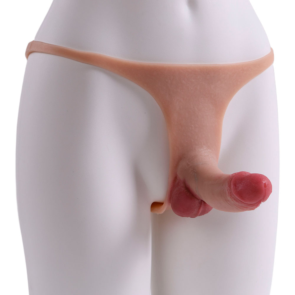 Cinta Peniana Segunda Pele em Silicone com Prótese Realista 11cm x 4cm - Imagem 15