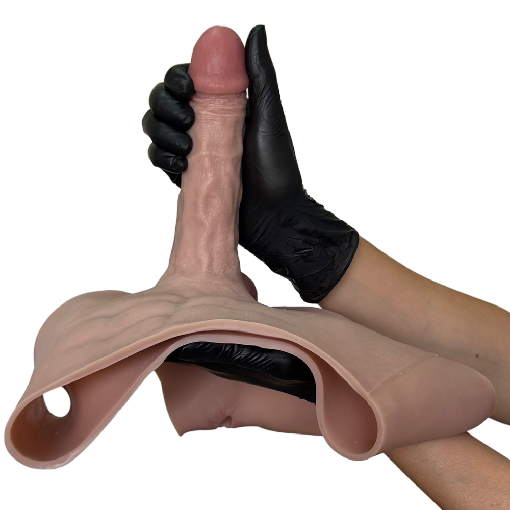 Cinta Peniana Segunda Pele em Silicone com Prótese Realista 16cm x 3cm - Imagem 12
