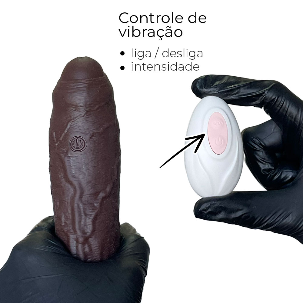 Capa Peniana Segunda Pele com Vibração sem Fio 15cm x 4cm - Imagem 12