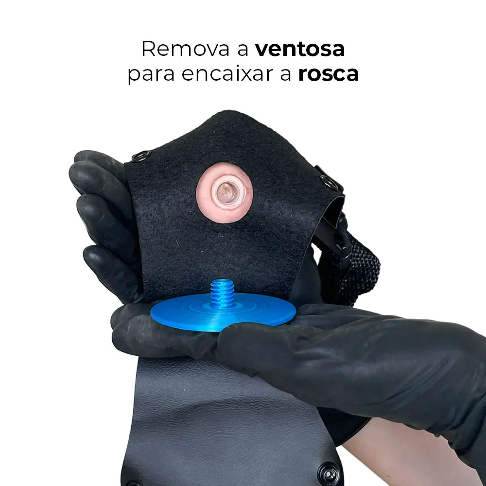 Cinta Peniana 17cm x 3,5cm Dupla Camada (Pele que estica) Com vértebra Marrom - Imagem 8