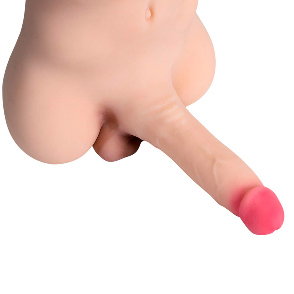 Masturbador Formato Masculino com Pênis Realístico, Ânus e Escroto - Imagem 24