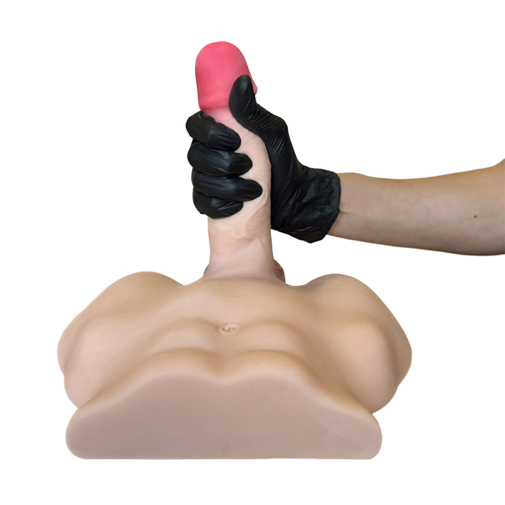 Masturbador Meio Corpo Masculino com Pênis Realístico, Ânus e Escroto - Imagem 14