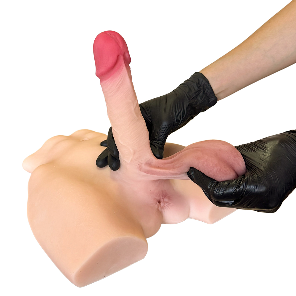 Masturbador Meio Corpo Masculino com Pênis Realístico, Ânus e Escroto - Imagem 16