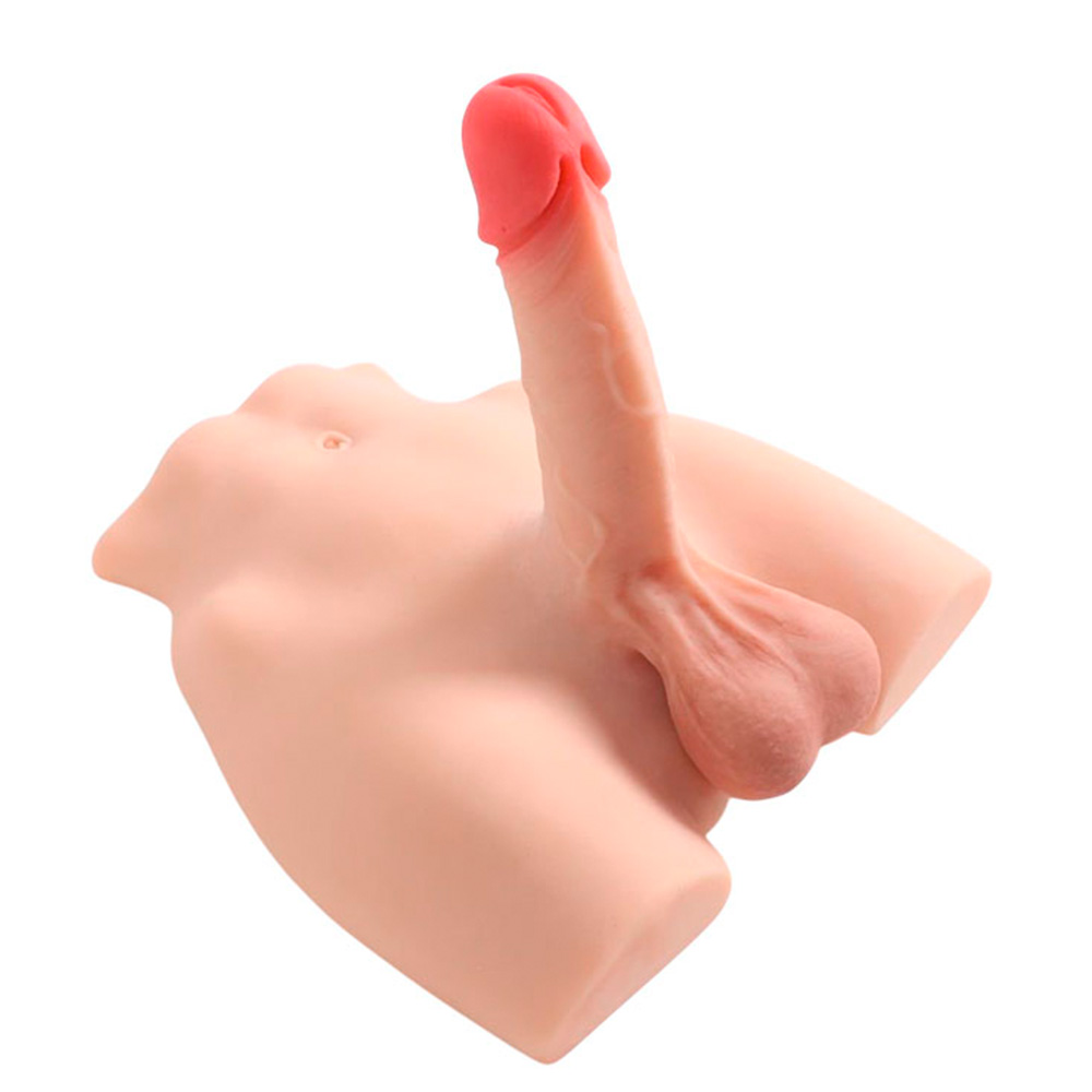 Masturbador Meio Corpo Masculino com Pênis Realístico, Ânus e Escroto - Imagem 26