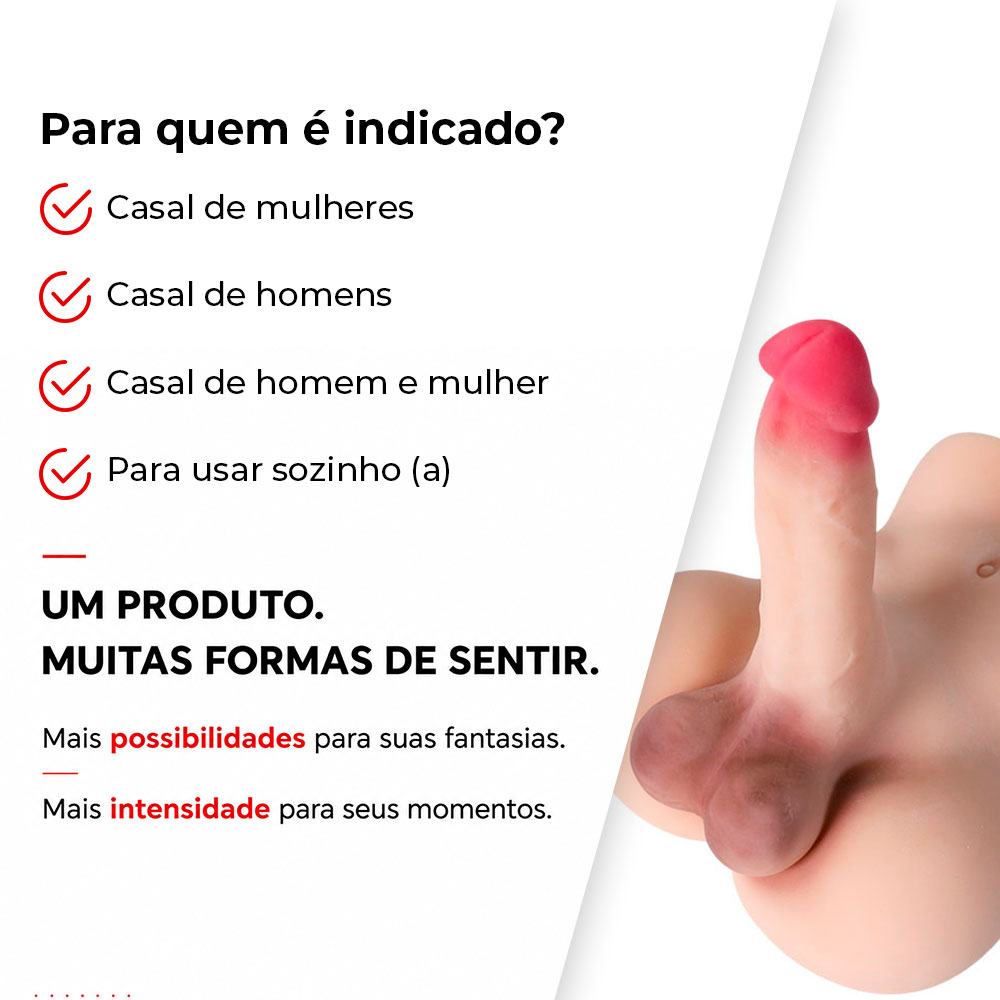 Masturbador Formato Masculino com Pênis Realístico, Ânus e Escroto - Imagem 9