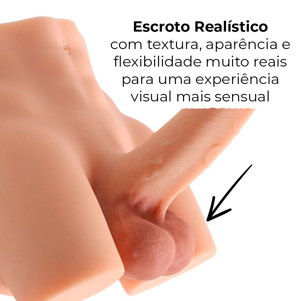 Masturbador Bumbum Masculino com Pênis Realístico, Ânus e Escroto - Imagem 6