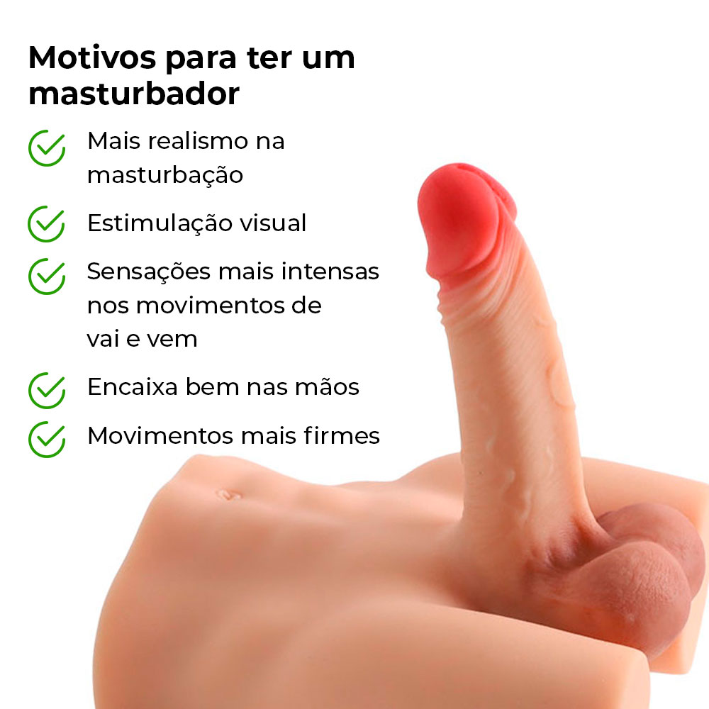 Masturbador Bumbum Masculino com Pênis Realístico, Ânus e Escroto - Imagem 4